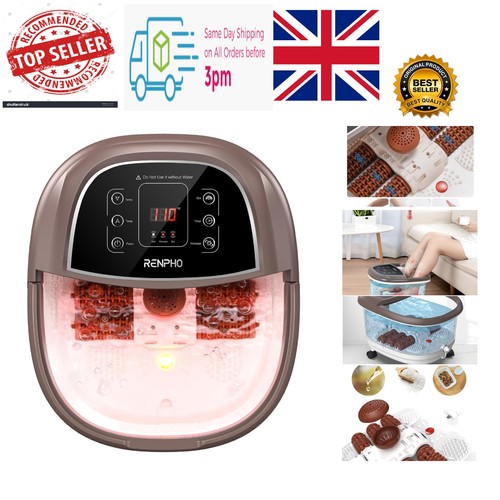 Foot spa and massager with - and,