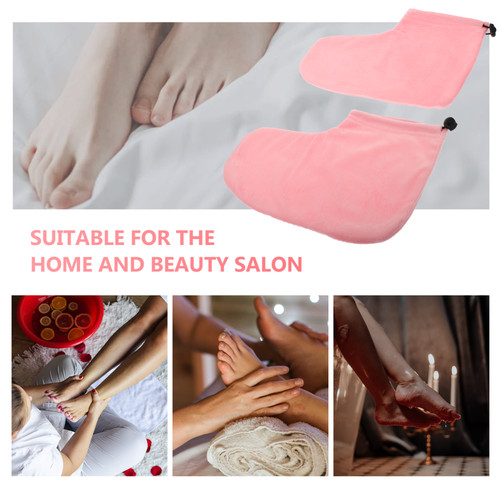 Pink wax therapy foot cover - wax,