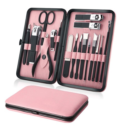Pink manicure pedicure kit - manicure,